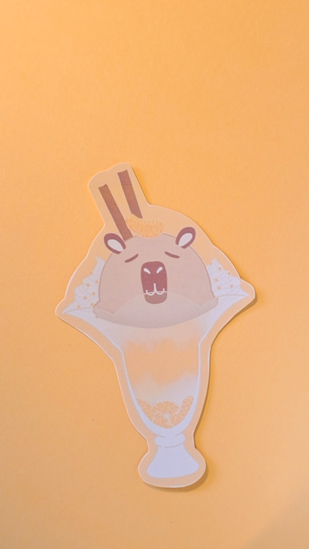 Capybara Eisbecher Sticker