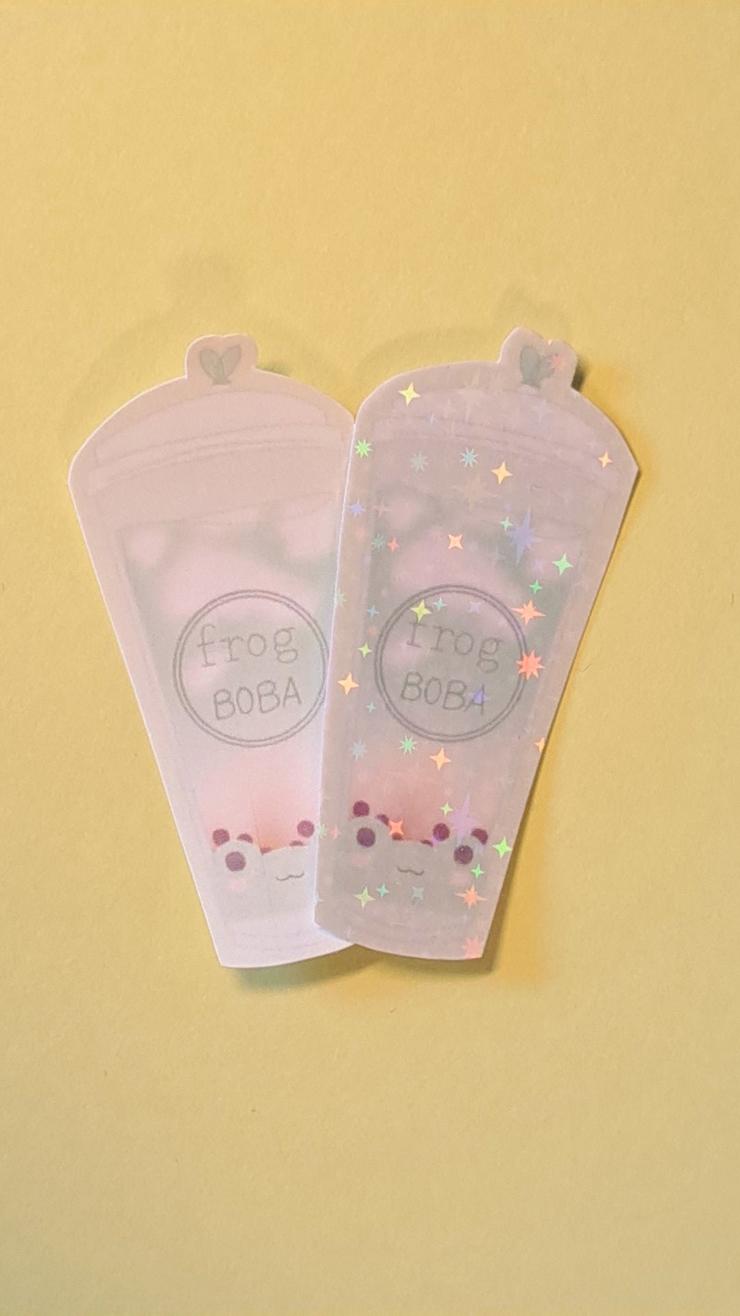 Frog bubble tea sticker