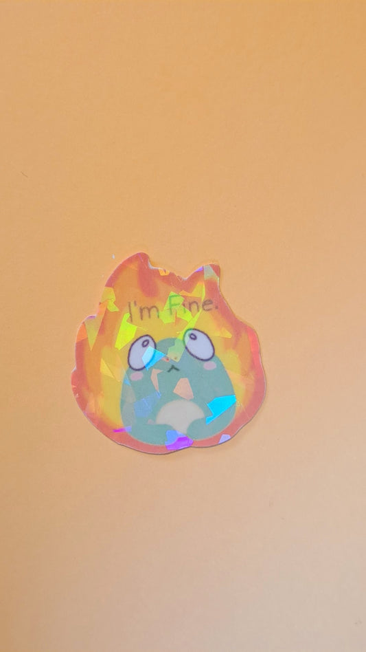 I'm Fine Frog Sticker