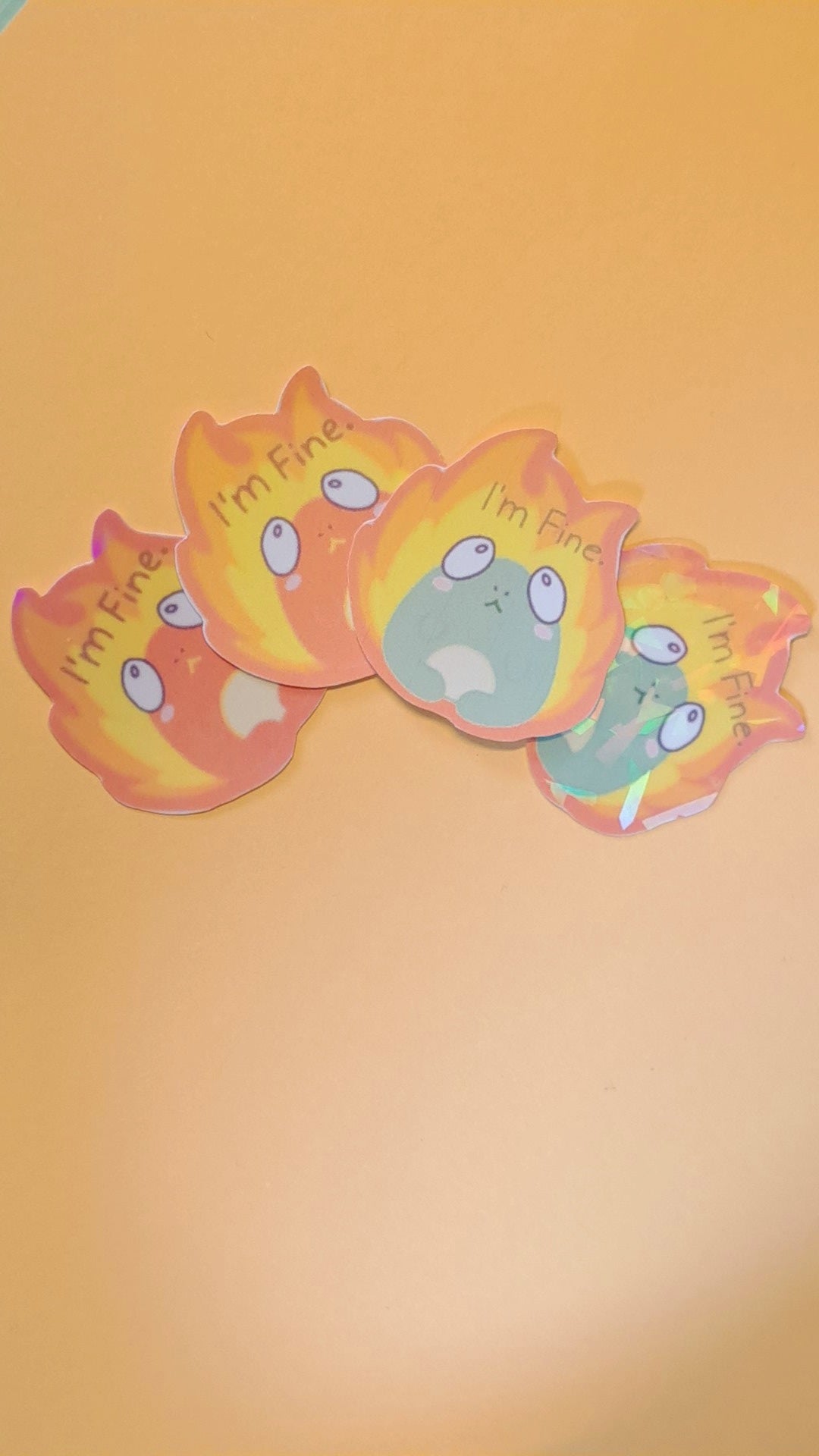 I'm Fine Frog Sticker
