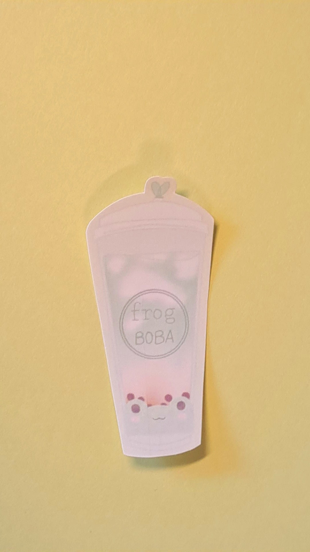 Frog bubble tea sticker