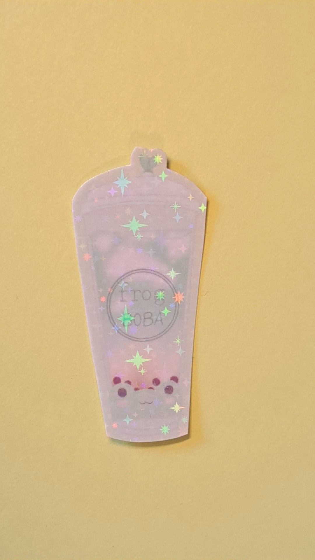 Frog bubble tea sticker