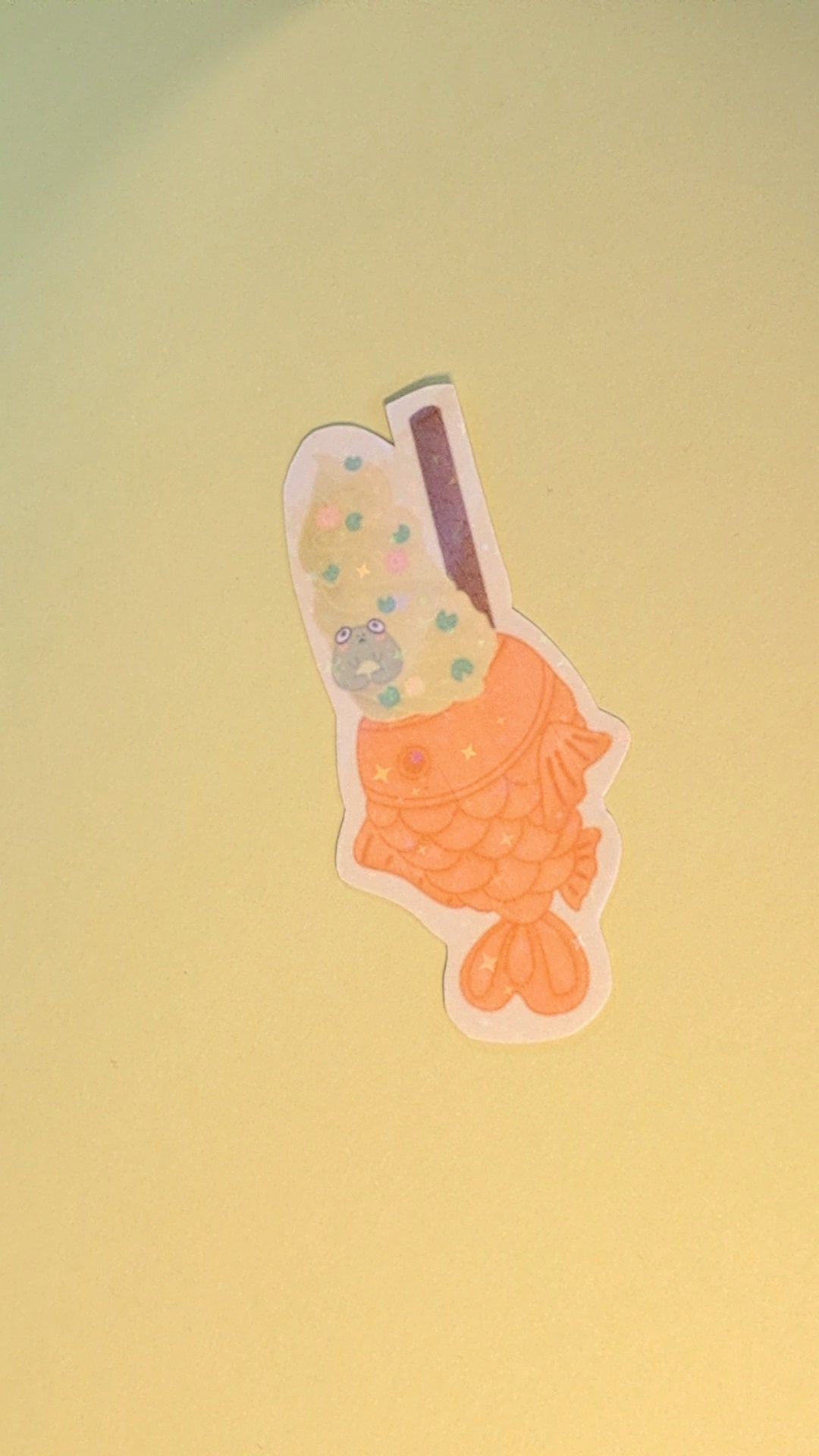 Frog Tai-yaki Sticker