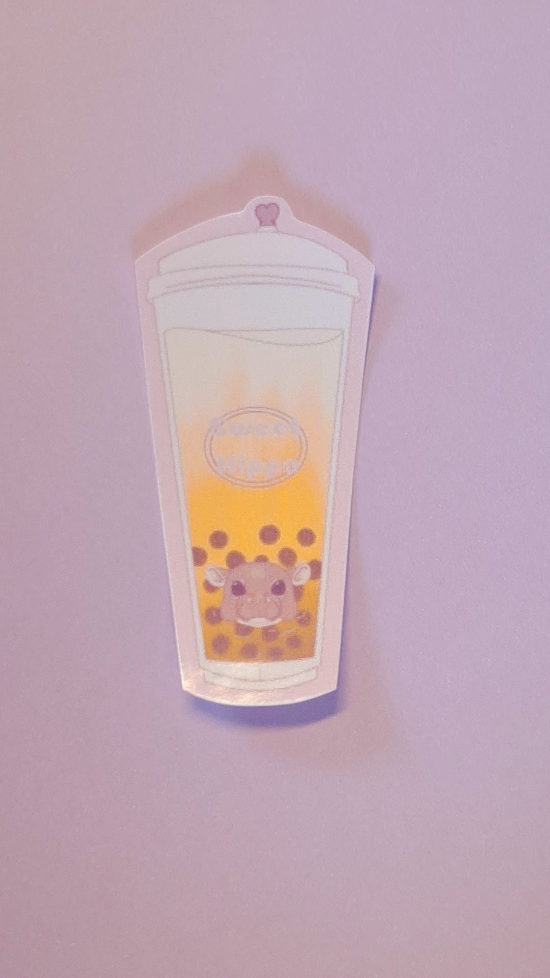 Hippo tea Holo Sticker