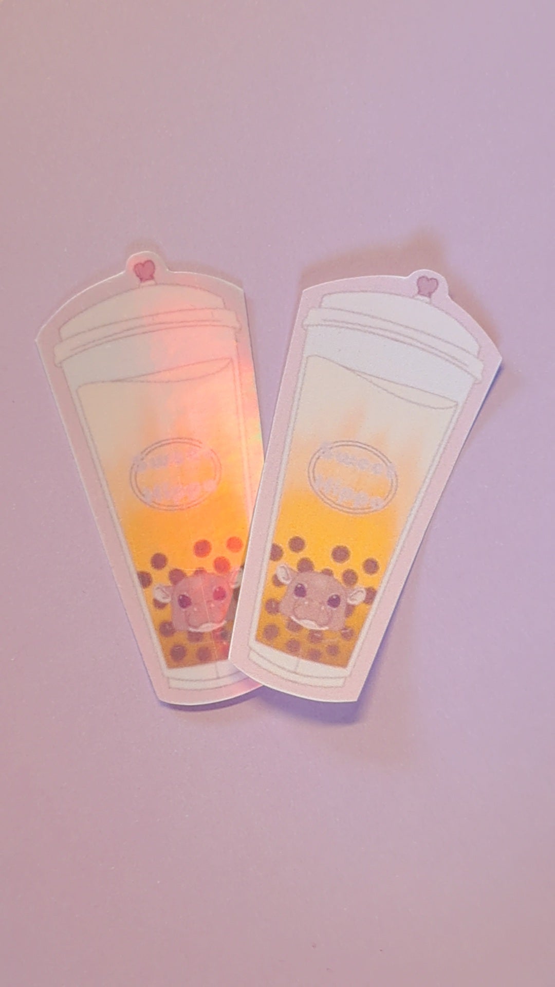 Hippo tea Holo Sticker