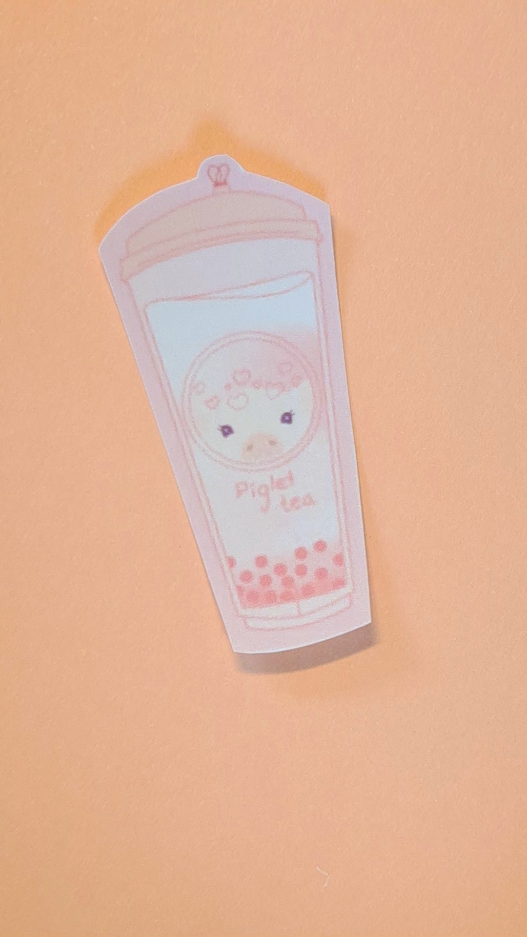 Pig bubble tea sticker
