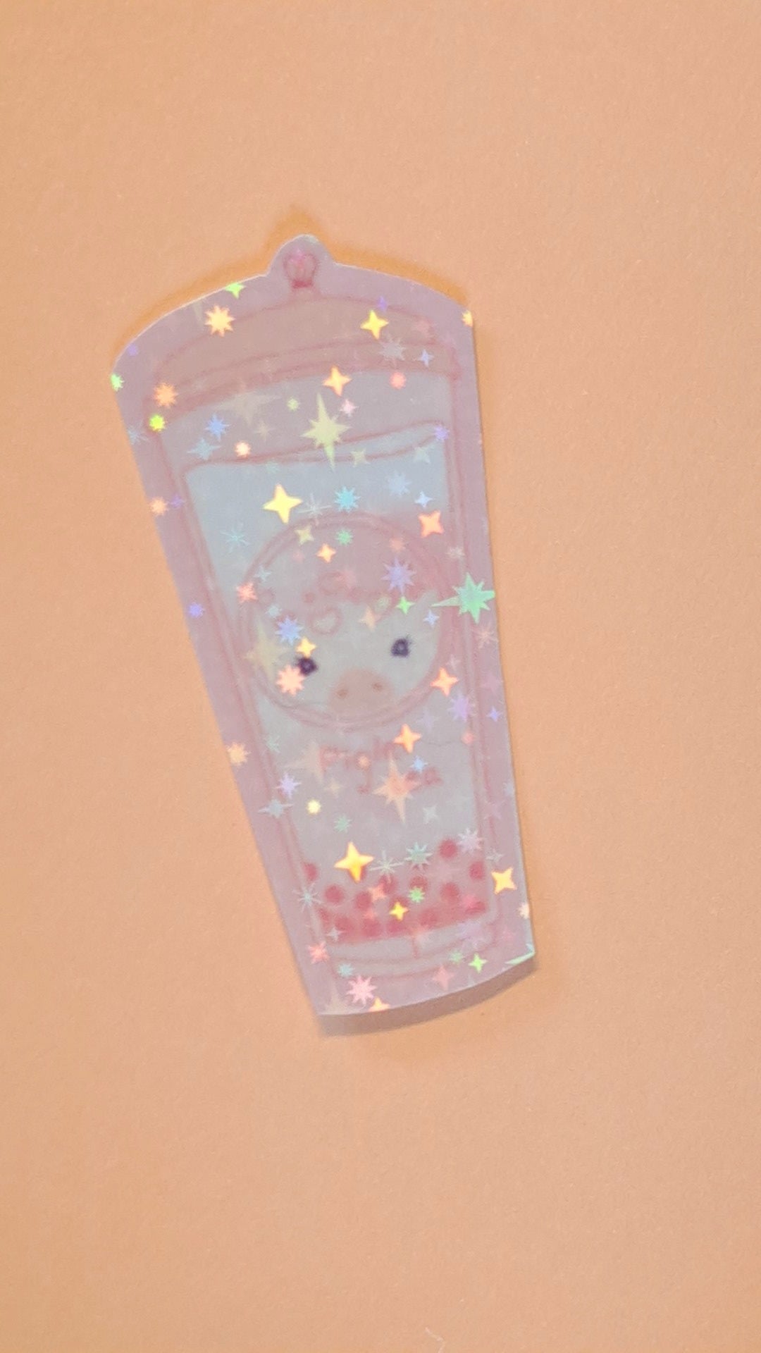 Pig bubble tea sticker