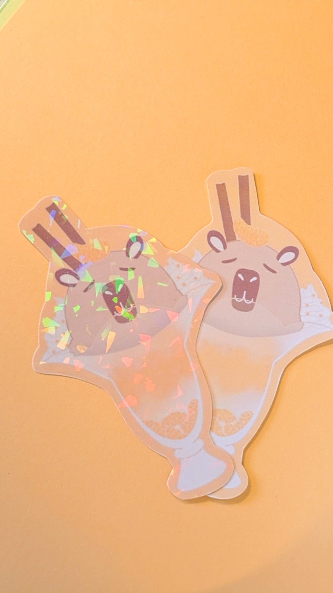 Capybara Eisbecher Sticker