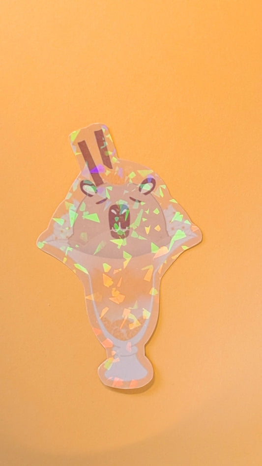 Capybara Eisbecher Sticker