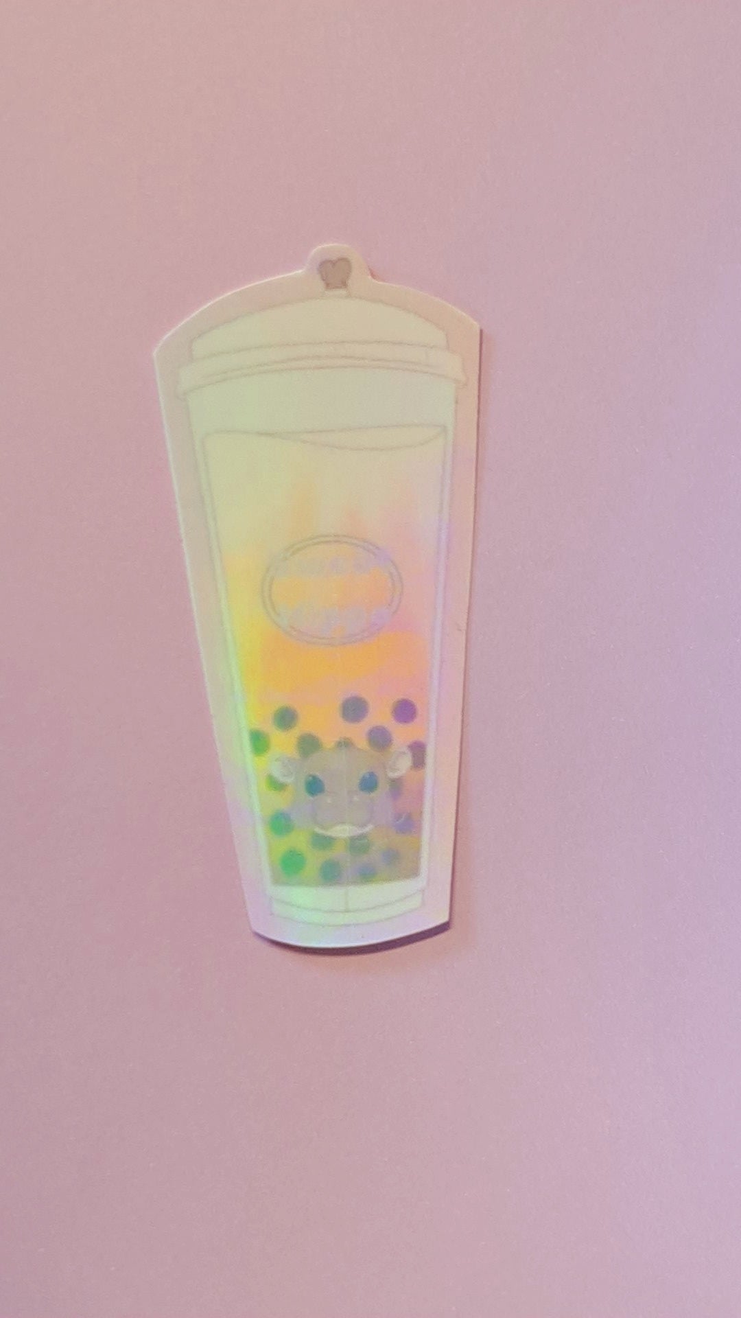 Hippo tea Holo Sticker